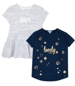 Set Van 2 Oeko-Tex T-shirts Met Korte Mouwen En Opdruk