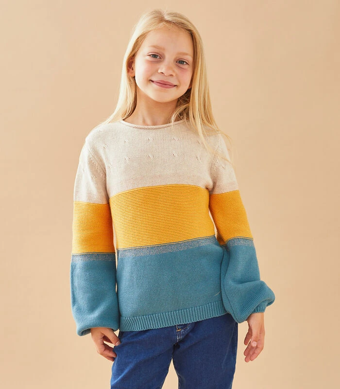 Gebreide Trui, Driekleurig 1 Gebreide Trui, Driekleurig