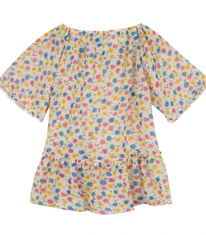 Veelkleurig Bedrukte Blouse Met Korte Mouwen 2 Veelkleurig Bedrukte Blouse Met Korte Mouwen - Afbeelding 2