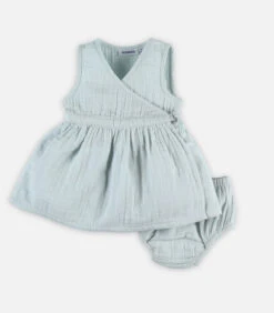 Jurk + Bloomer Uit BIO Katoen, Aqua