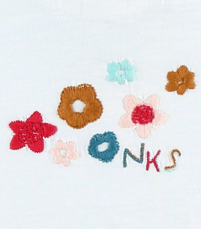 Bio Katoenen T-shirt + Short Set, Ecru/aqua 5 Bio Katoenen T-shirt + Short Set, Ecru/aqua - Afbeelding 5