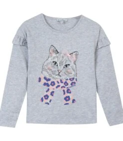 T-shirt Met Lange Mouwen En Ruches