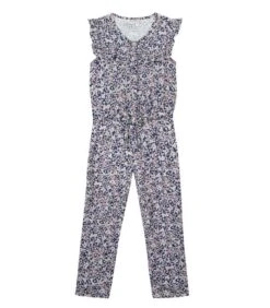 Lange Jumpsuit Met Ruches En Bloemenprint