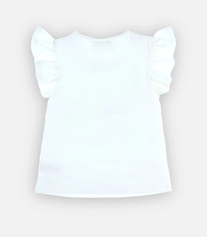 T-shirt Met Prints, Ecru 2 T-shirt Met Prints, Ecru - Afbeelding 2