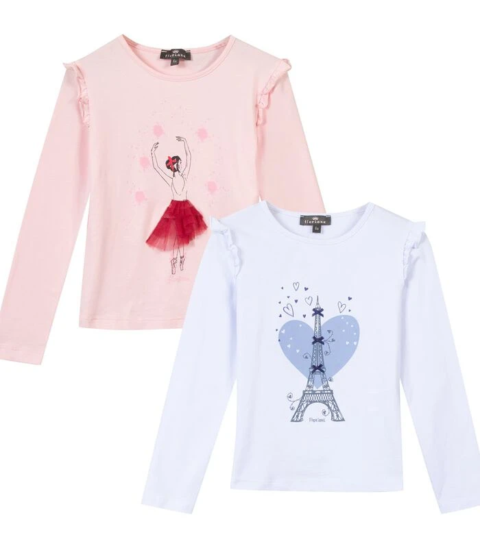 Set Van 2 T-shirts Met Oeko-Tex® Opdruk 1 Set Van 2 T-shirts Met Oeko-Tex® Opdruk