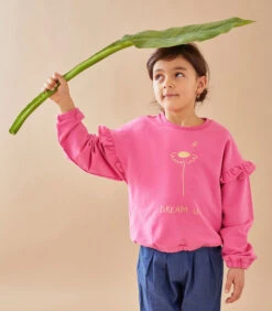 French Terry Sweater, Fuchsia