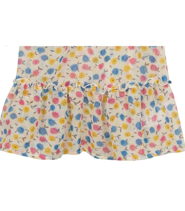 Veelkleurig Bedrukte Blouse Met Korte Mouwen 3 Veelkleurig Bedrukte Blouse Met Korte Mouwen - Afbeelding 3