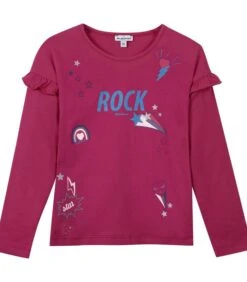 T-shirt Met Lange Mouwen En Opdruk