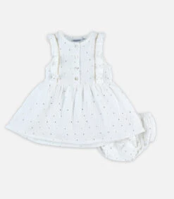 Wit Setje Met Jurkje En Bloomer