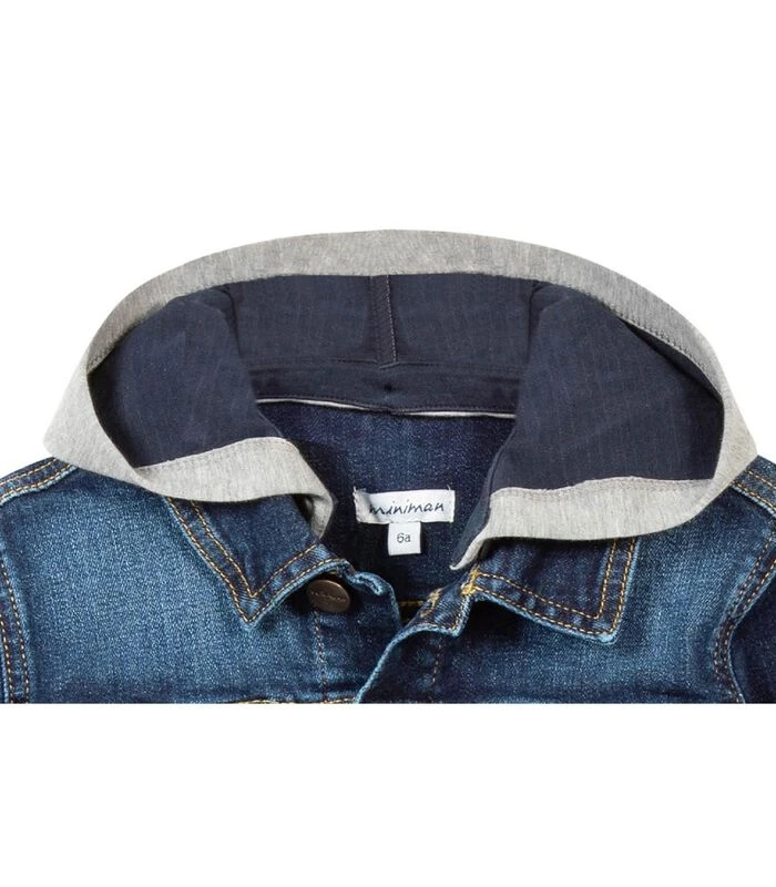 Denim Jas Met Afneembare Capuchon 3 Denim Jas Met Afneembare Capuchon - Afbeelding 3