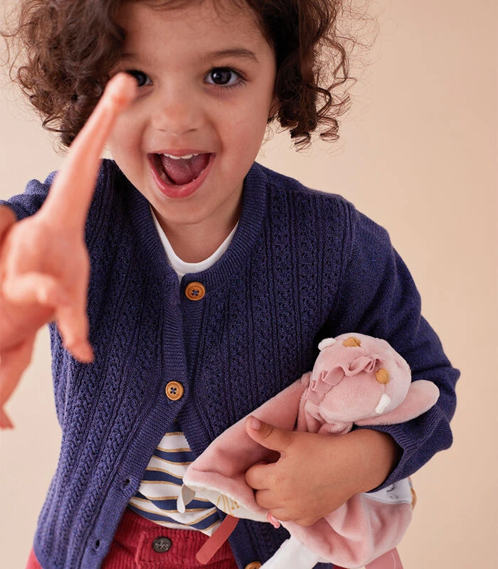 Gebreid Lurex Vestje, Donkerblauw 2 Gebreid Lurex Vestje, Donkerblauw - Afbeelding 2