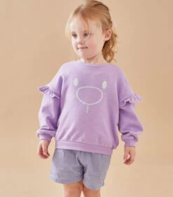 French Terry Nouky Sweater, Paars