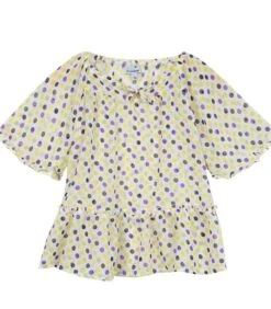 Bloes Met Korte Mouwen En Stippen