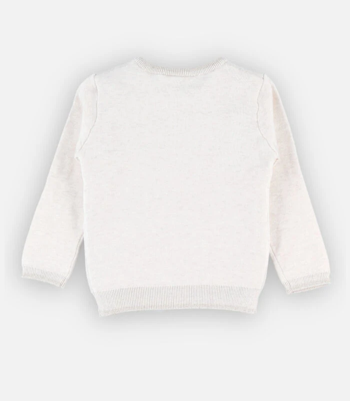 Gebreide Kerst Trui, Ecru 2 Gebreide Kerst Trui, Ecru - Afbeelding 2