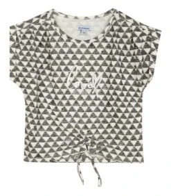 Bedrukt T-shirt Met Mooie Strik