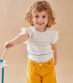 T-shirt Met Prints, Ecru