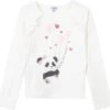 T-shirt Met Lange Mouwen En Panda Motief