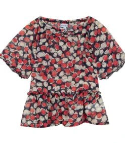 Appelpatroon Blouse Met Korte Mouwen