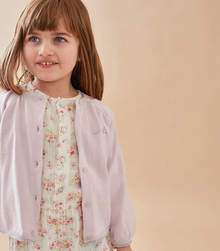 Lurex Fijngebreide Cardigan, Lila 2 Lurex Fijngebreide Cardigan, Lila - Afbeelding 2