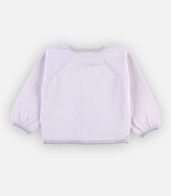 Lurex Fijngebreide Cardigan, Lila 3 Lurex Fijngebreide Cardigan, Lila - Afbeelding 3