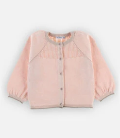 Gebreide Kasjmier Cardigan, Roos