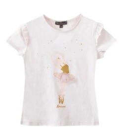 T-shirt Met Korte Mouwen En Ballerinoprint