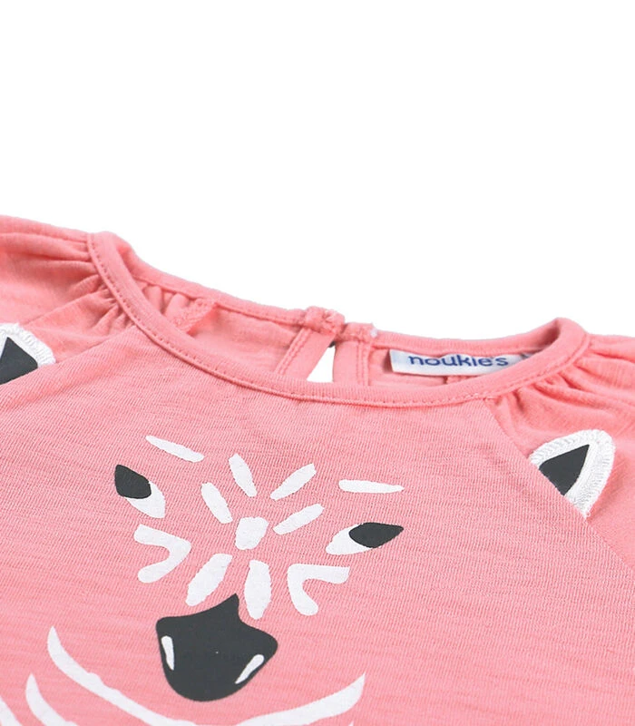 Roze T-shirt Met Korte Mouwen 4 Roze T-shirt Met Korte Mouwen - Afbeelding 4