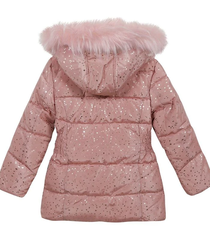 Bedrukt Donsjack Met Capuchon En Imitatiebont 2 Bedrukt Donsjack Met Capuchon En Imitatiebont - Afbeelding 2