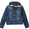 Denim Jas Met Afneembare Capuchon