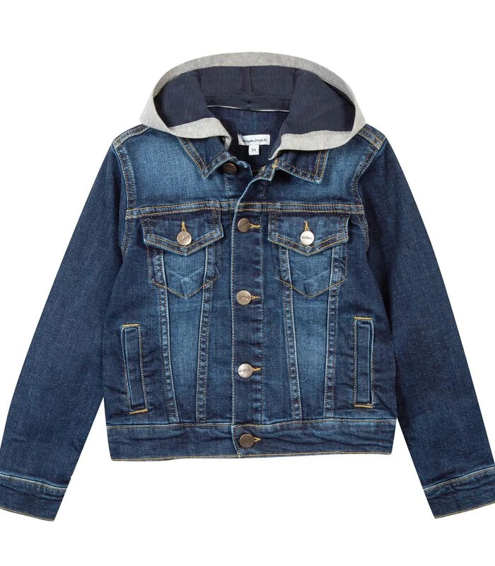 Denim Jas Met Afneembare Capuchon 1 Denim Jas Met Afneembare Capuchon