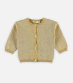 Geel Vestje Uit Tricot En Afwerkingen Uit Lurex