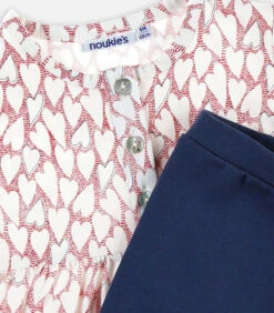 Katoenen Jurk + Donkerblauwe Legging Set, Ecru En Roos -NAME IT || ADIDAS || LE TEMPS DES CERISES Verkoop aad8c95d49784503bf581846810e5f07