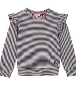 Gestreept Sweatshirt Met Ruches