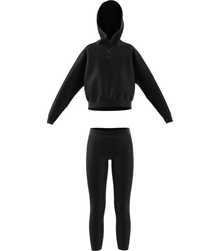 ADIDAS Zachte Fleece Hoodie Voor Meisjes 2 ADIDAS Zachte Fleece Hoodie Voor Meisjes - Afbeelding 2