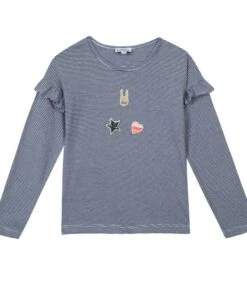 Oeko-Tex Gestreept T-shirt Met Lange Mouwen