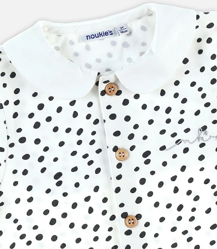 Blouse Met Stipjes, Wit 5 Blouse Met Stipjes, Wit - Afbeelding 5