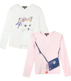 Set Van 2 Oeko-Tex T-shirts Met Lange Mouwen