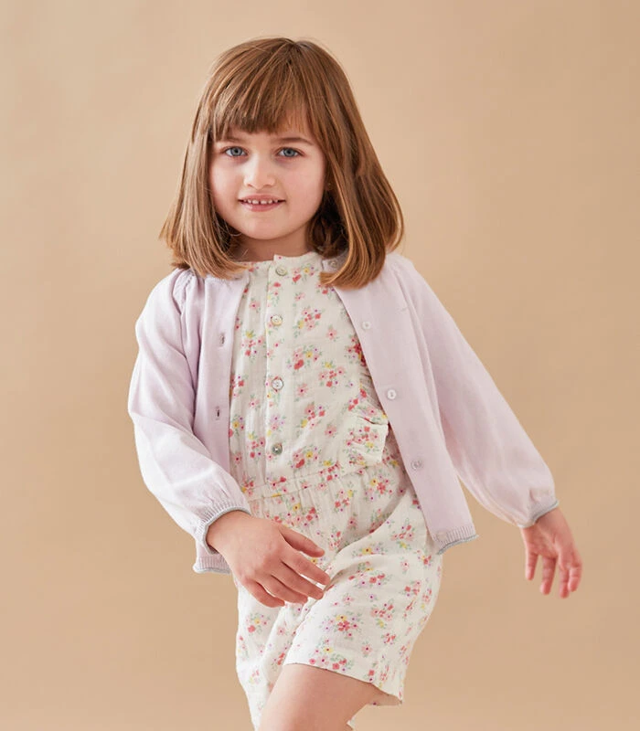 Lurex Fijngebreide Cardigan, Lila 1 Lurex Fijngebreide Cardigan, Lila