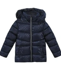 Donsjack Met Bolletjesprint En Capuchon