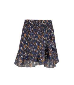 Korte Wijd Uitlopende Rok Afgedrukt