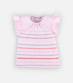 Bio Katoenen T-shirt Met Prints, Lichtroos