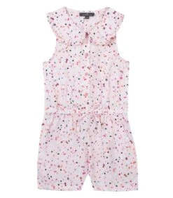 Bedrukte Jumpsuit Met Grote Kraag