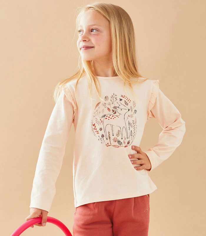 T-shirt Met Lange Mouwen En Bambi Print, Lichtroos 1 T-shirt Met Lange Mouwen En Bambi Print, Lichtroos