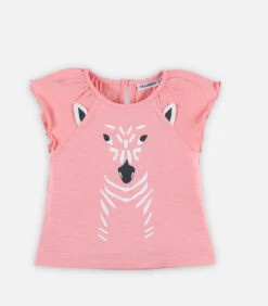 Roze T-shirt Met Korte Mouwen