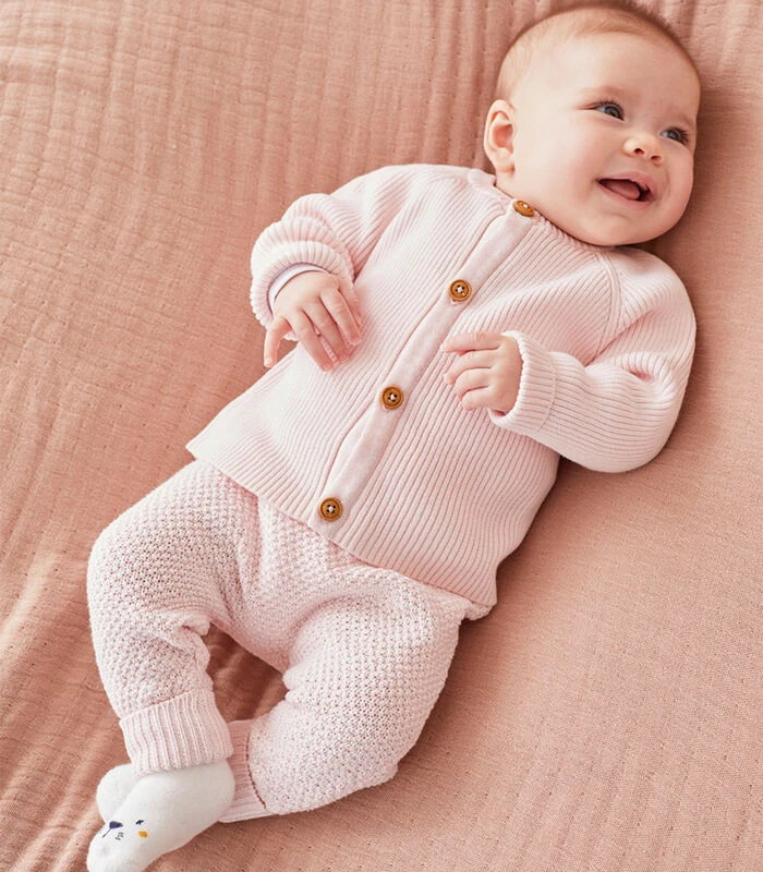 Gebreide Cardigan, Lichtroos 1 Gebreide Cardigan, Lichtroos