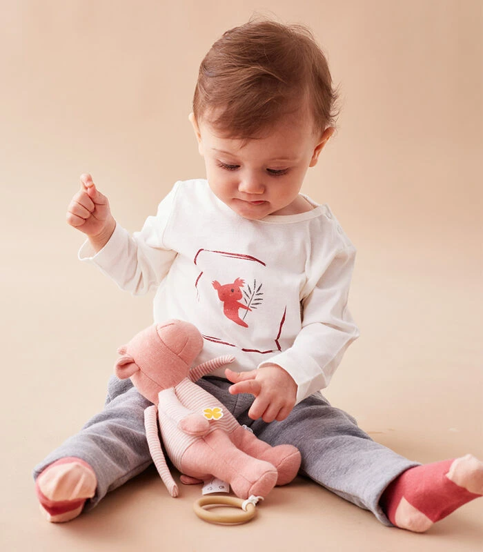 Set Van 2 Katoenen T-shirts, Wit En Roos 1 Set Van 2 Katoenen T-shirts, Wit En Roos